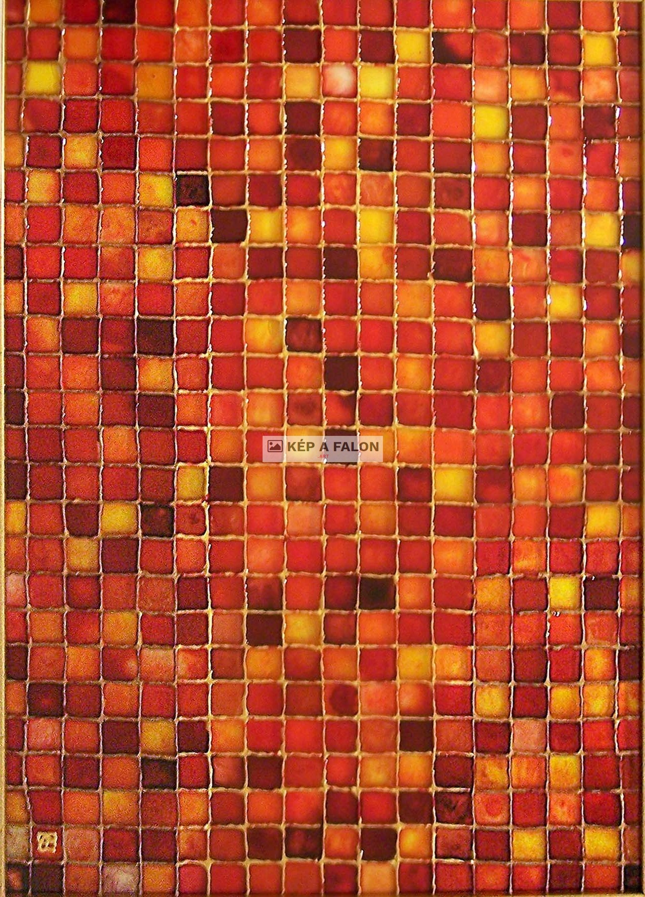Narancsos négyzetek by: Katalin Csorba - Bereczky Péter | 2018, egyéb festmény