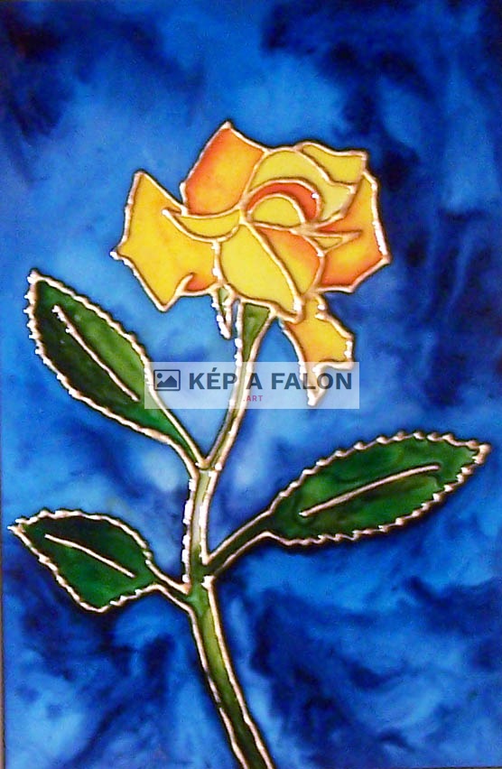 Sárga rózsa by: Katalin Csorba - Bereczky Péter | 2018, egyéb festmény