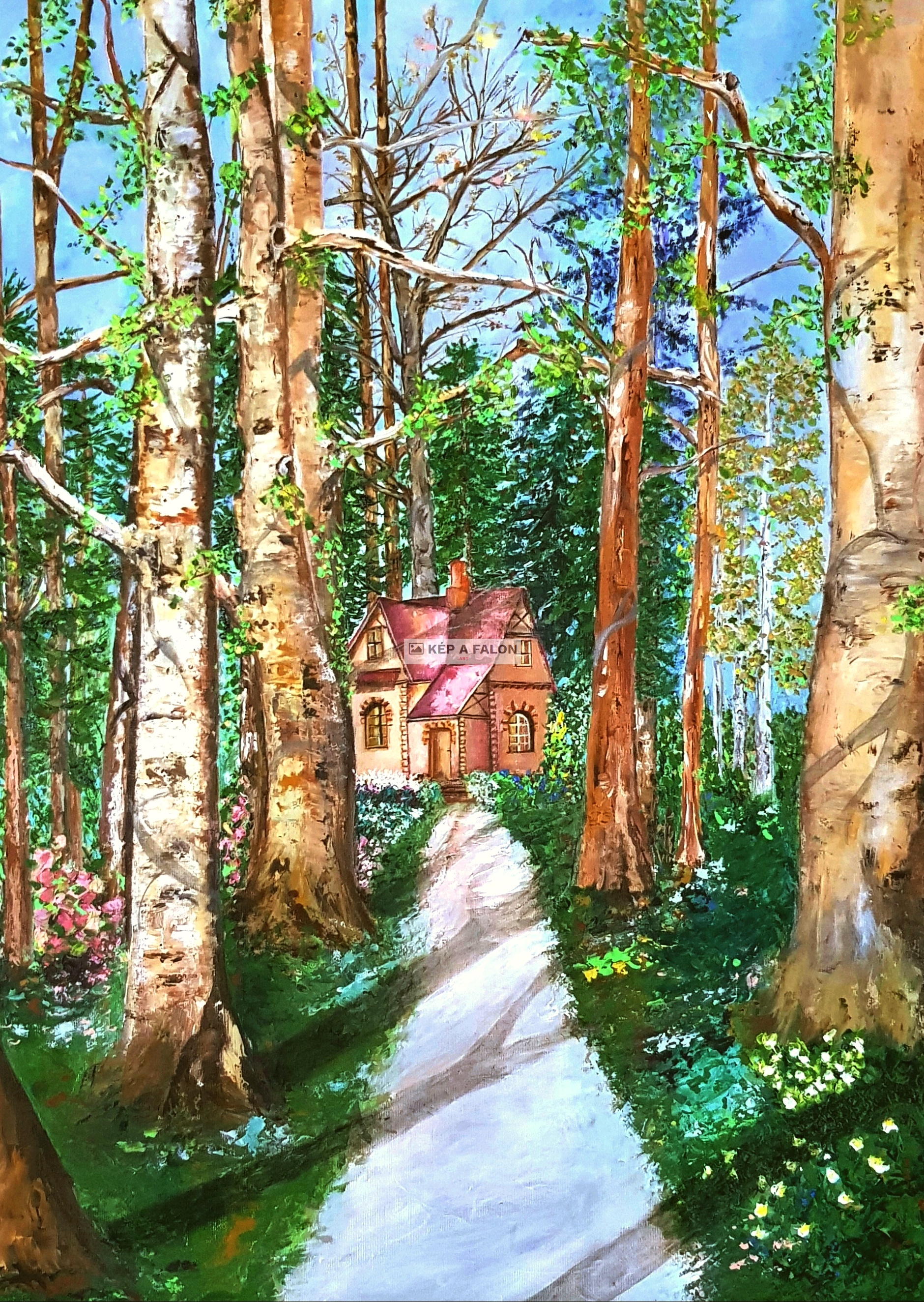 Az erdő csendje by: Katona Anikó | 2021, akril festmény