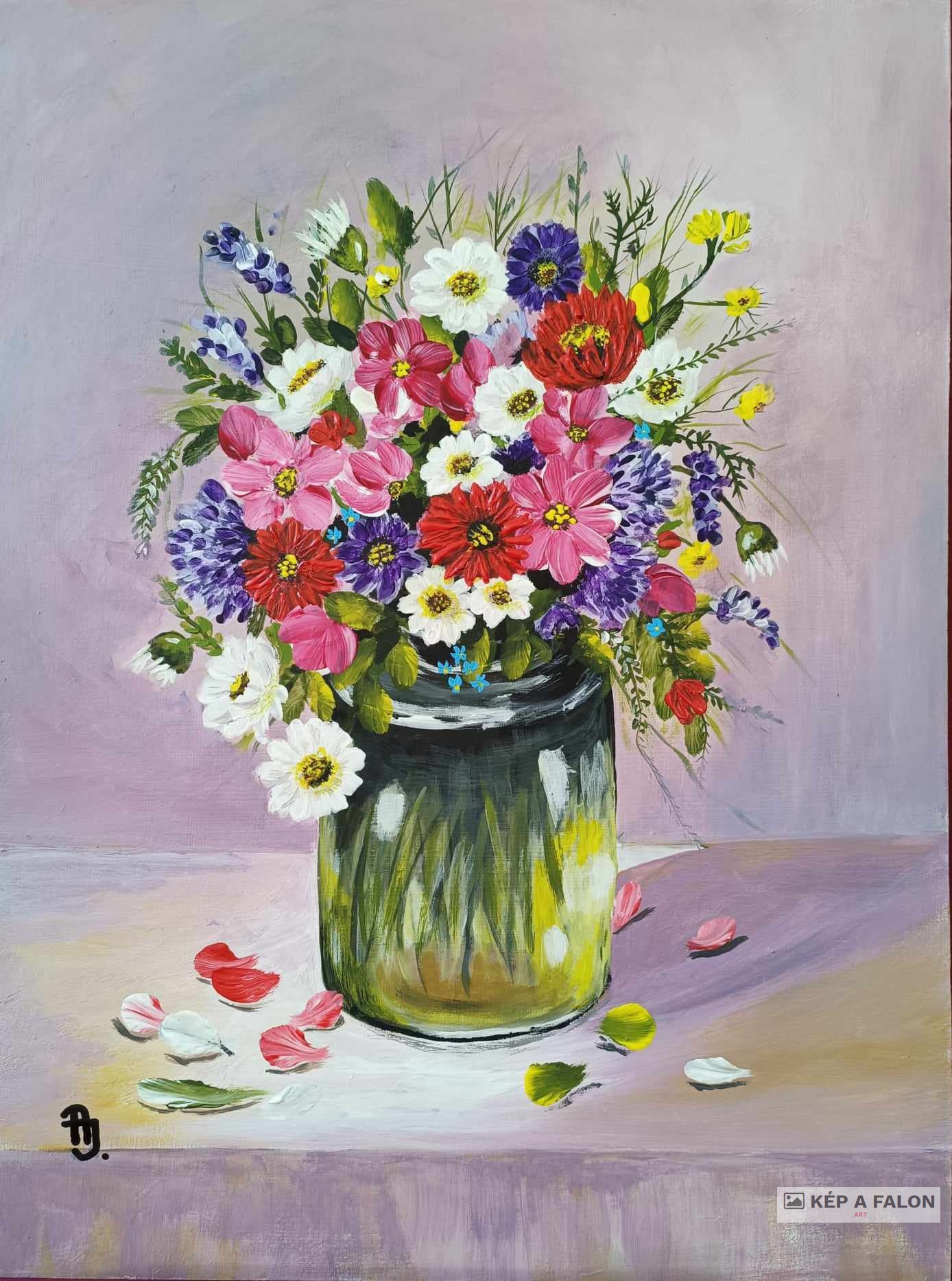 Virágok......  by: Angyal  Irén  | 2023., akril festmény