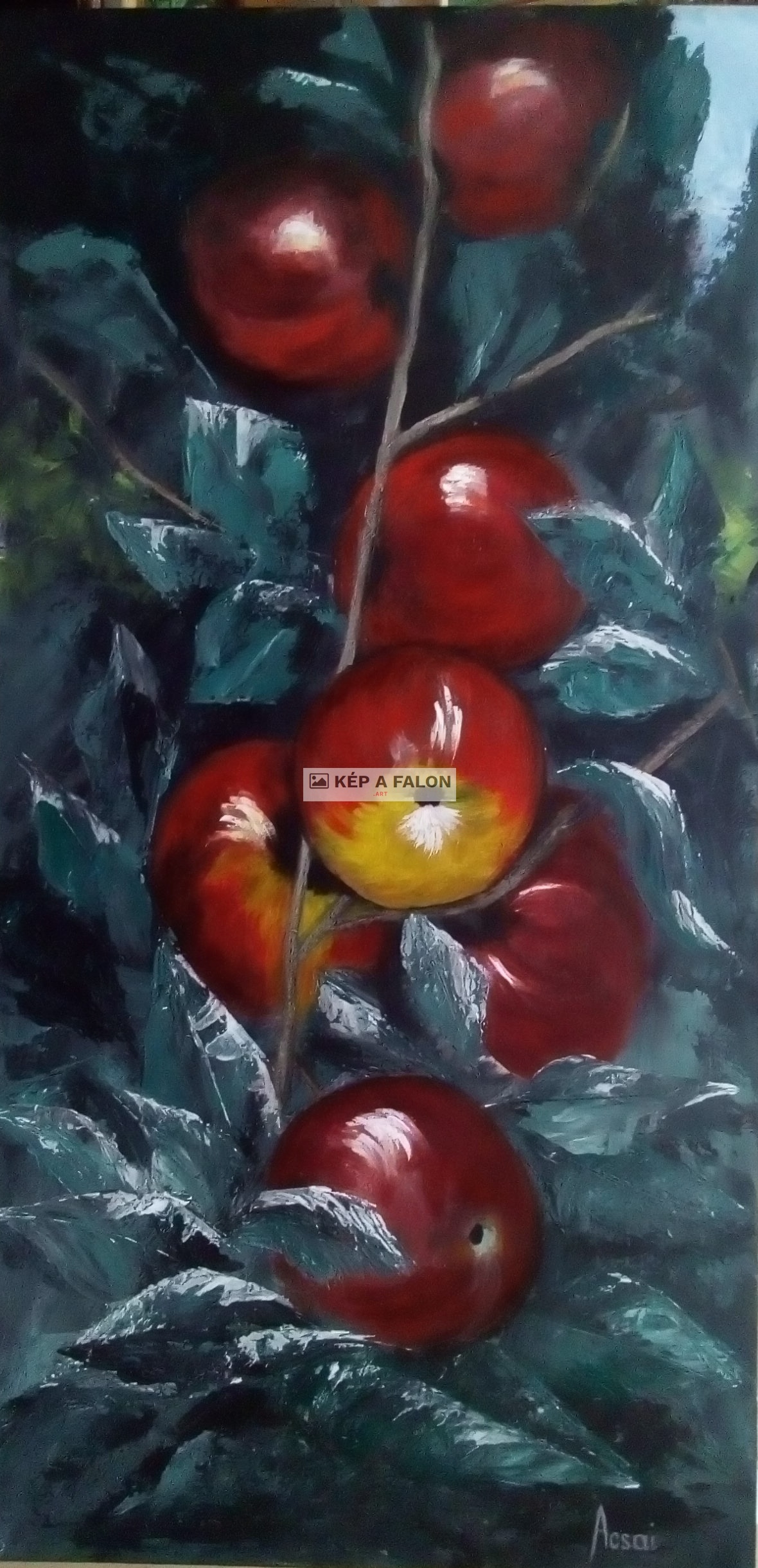 Piros almák by: Acsai Anna | 2017.év, akril festmény