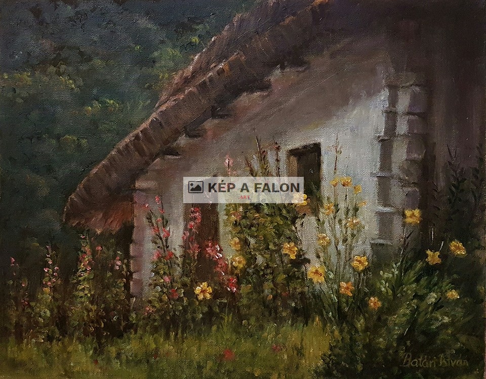 A régi ház körül by: Batári István | 2016, olaj festmény