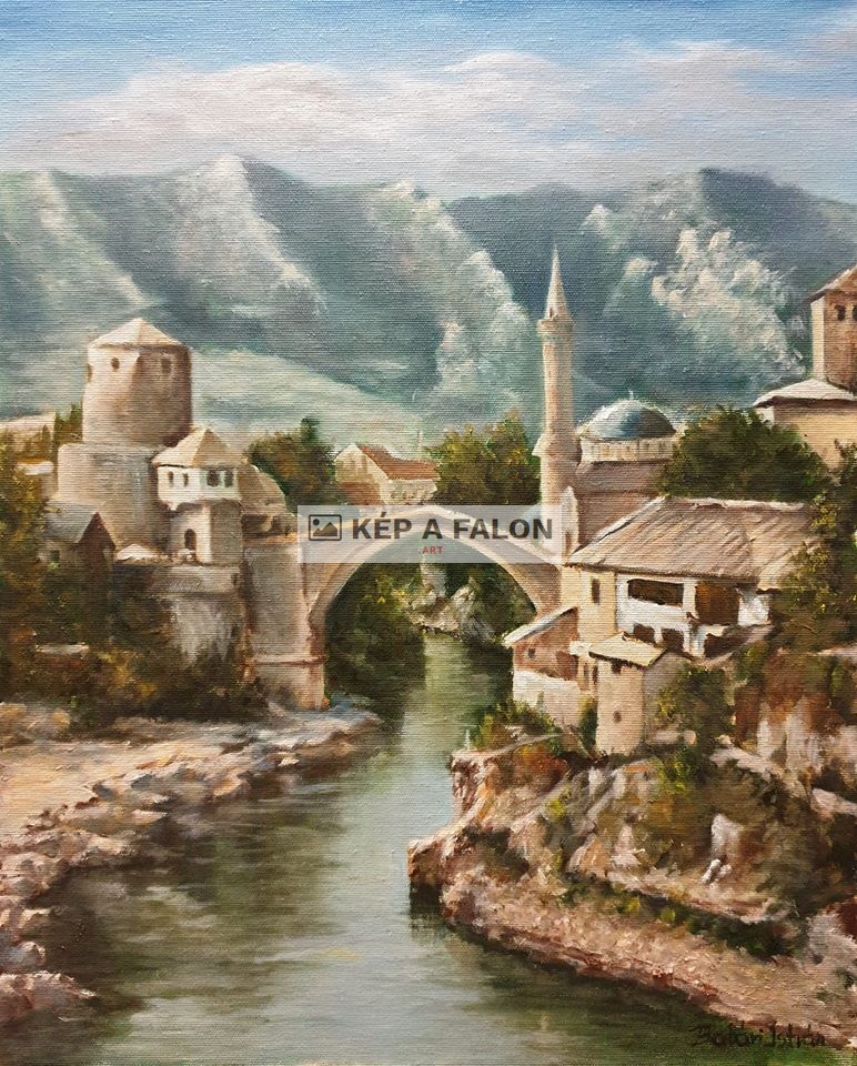 Mostar by: Batári István | 2019, olaj festmény