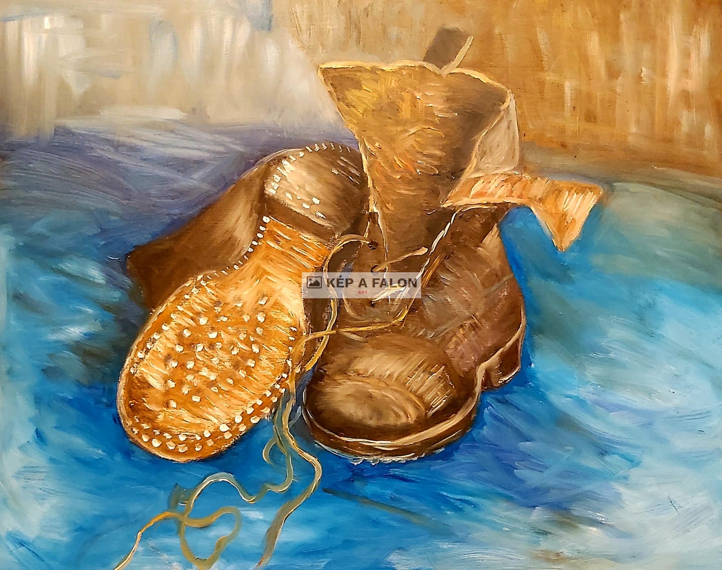 Van Gogh: Parasztcipők by: Horgász  Csaba  | 2019, olaj festmény