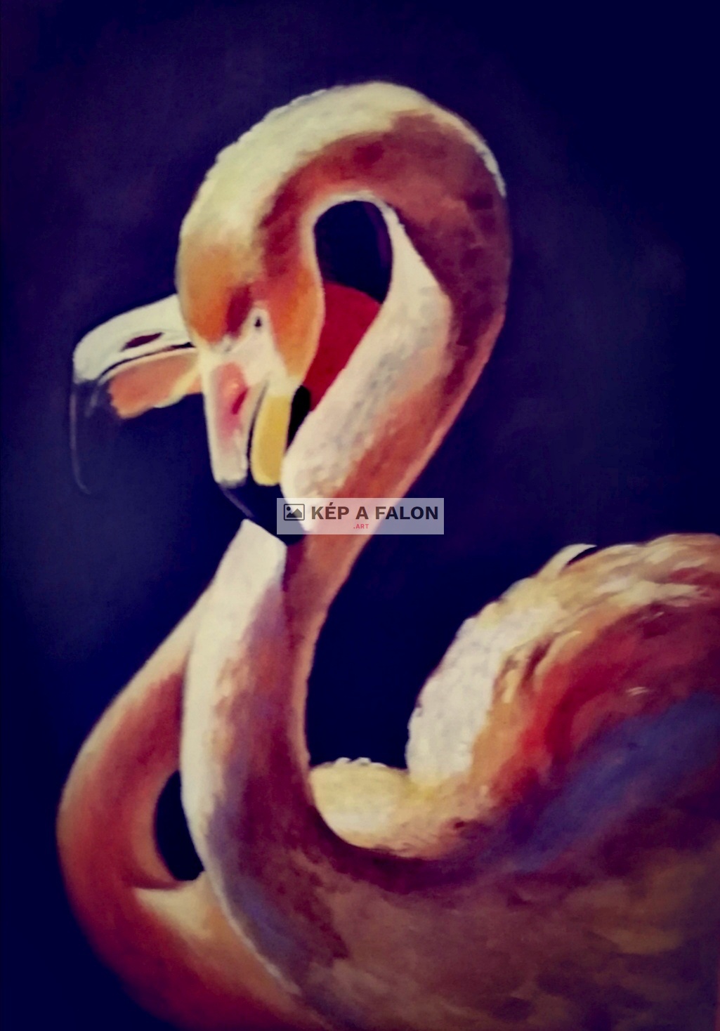 A Flamingók by: Éva Csurgai | 2021, olaj festmény