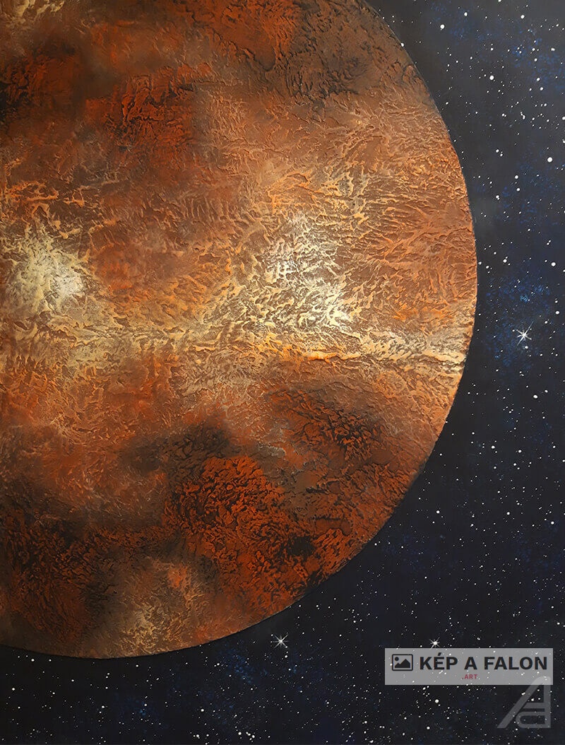 Idegen világok/Vénusz by: Andrea Falvai | 2022, akril festmény
