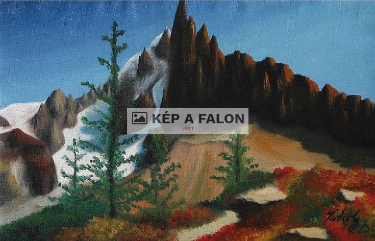 Alpesi táj by: Kántor Gabriella | 1991., olaj festmény