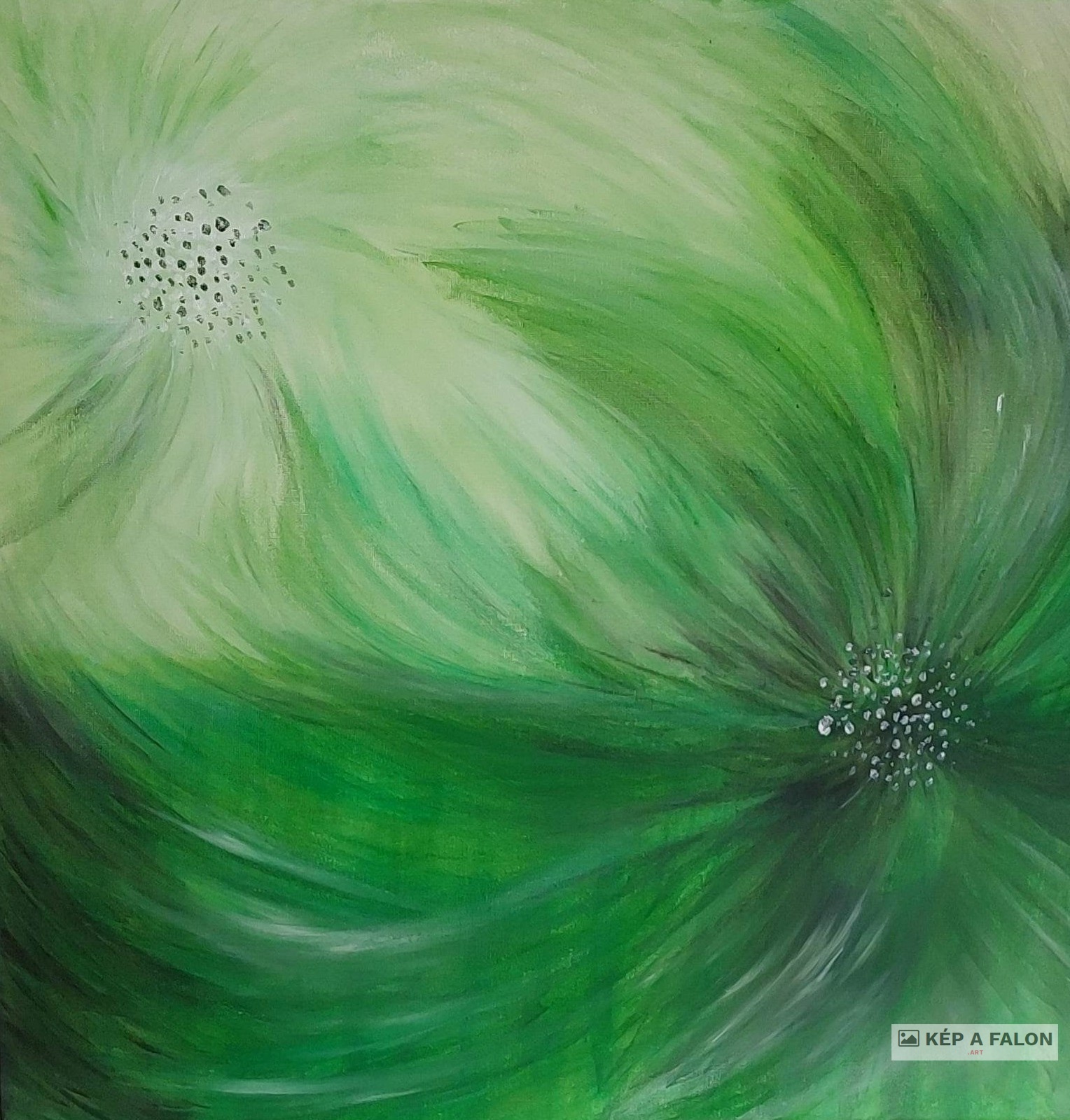 Zöld forgók by: Gálos  Mónika | 2023.május, akril festmény