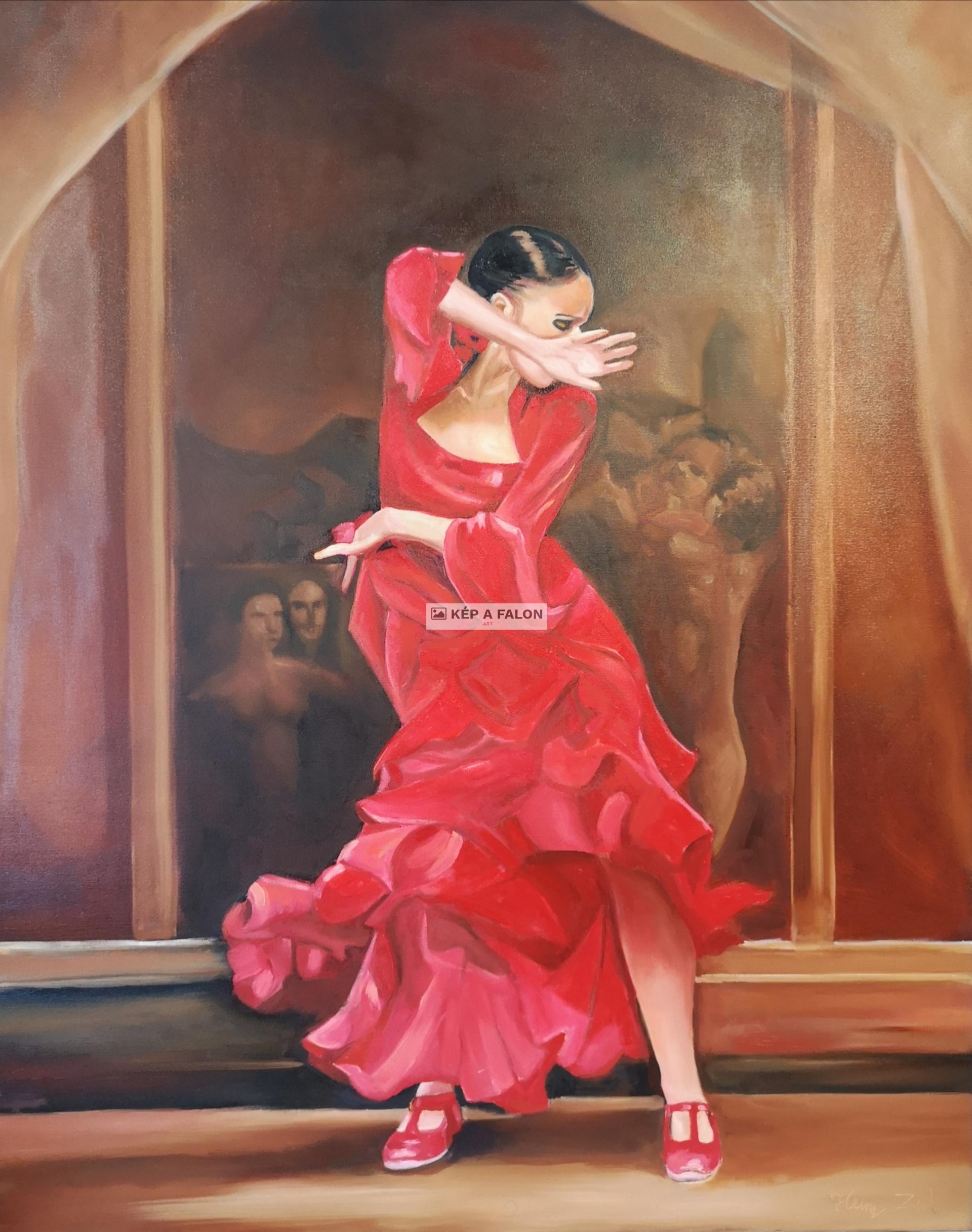 Flamenkó táncos  by: Hegedűs  Zsolt  | 2022, olaj festmény