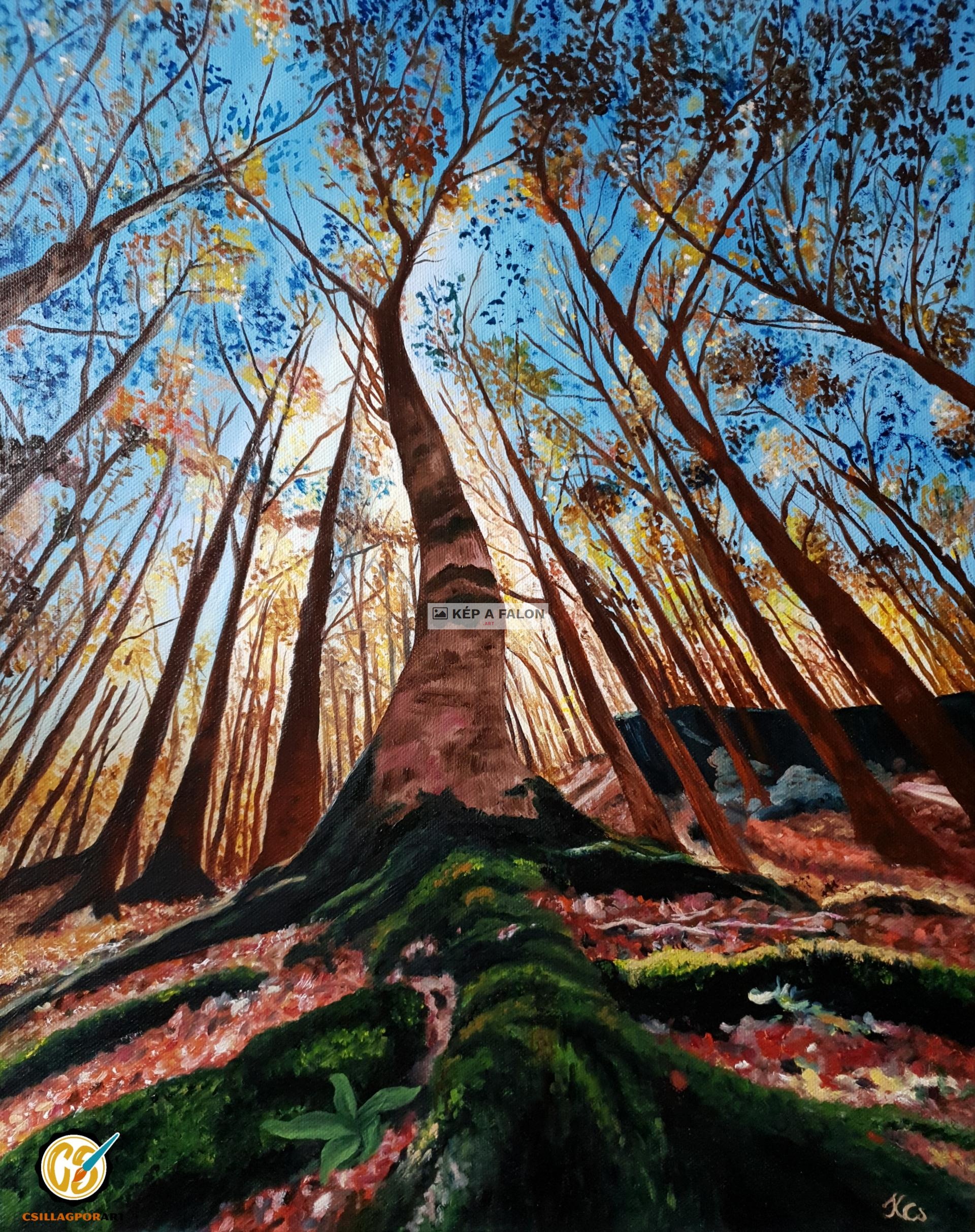 Erdő mélyén by: Csilla Kóka | 2021, olaj festmény