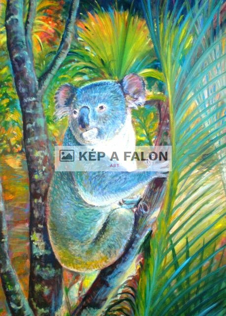 Koala eukaliptuszfán by: Lakk Roland | 2007, olaj festmény