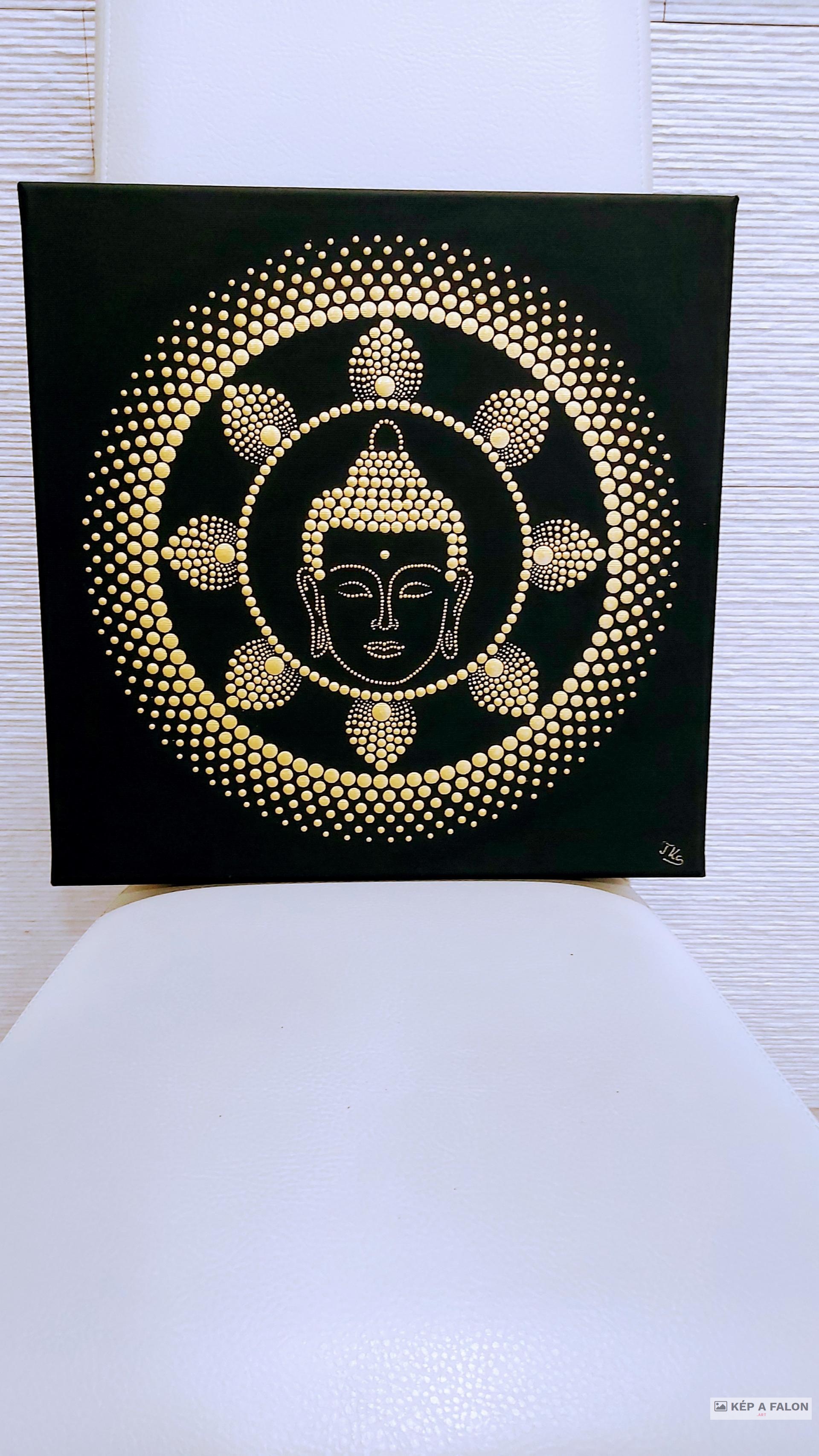 Buddha by: Tóthné Csilla | 2023, akril festmény