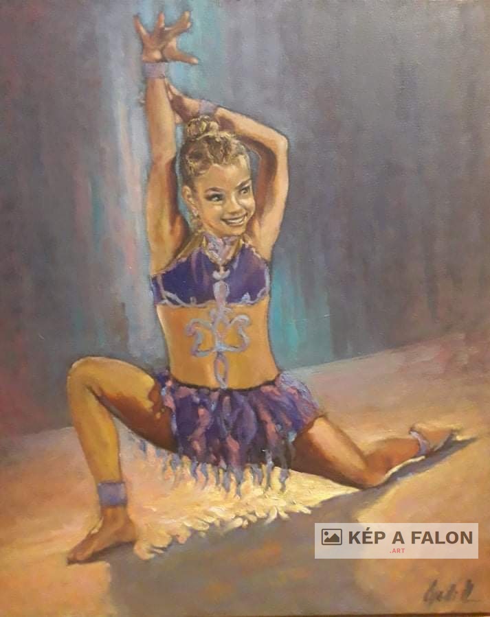 A fellépésnek vége by: Békési-Egedi Mária | 2022, olaj festmény