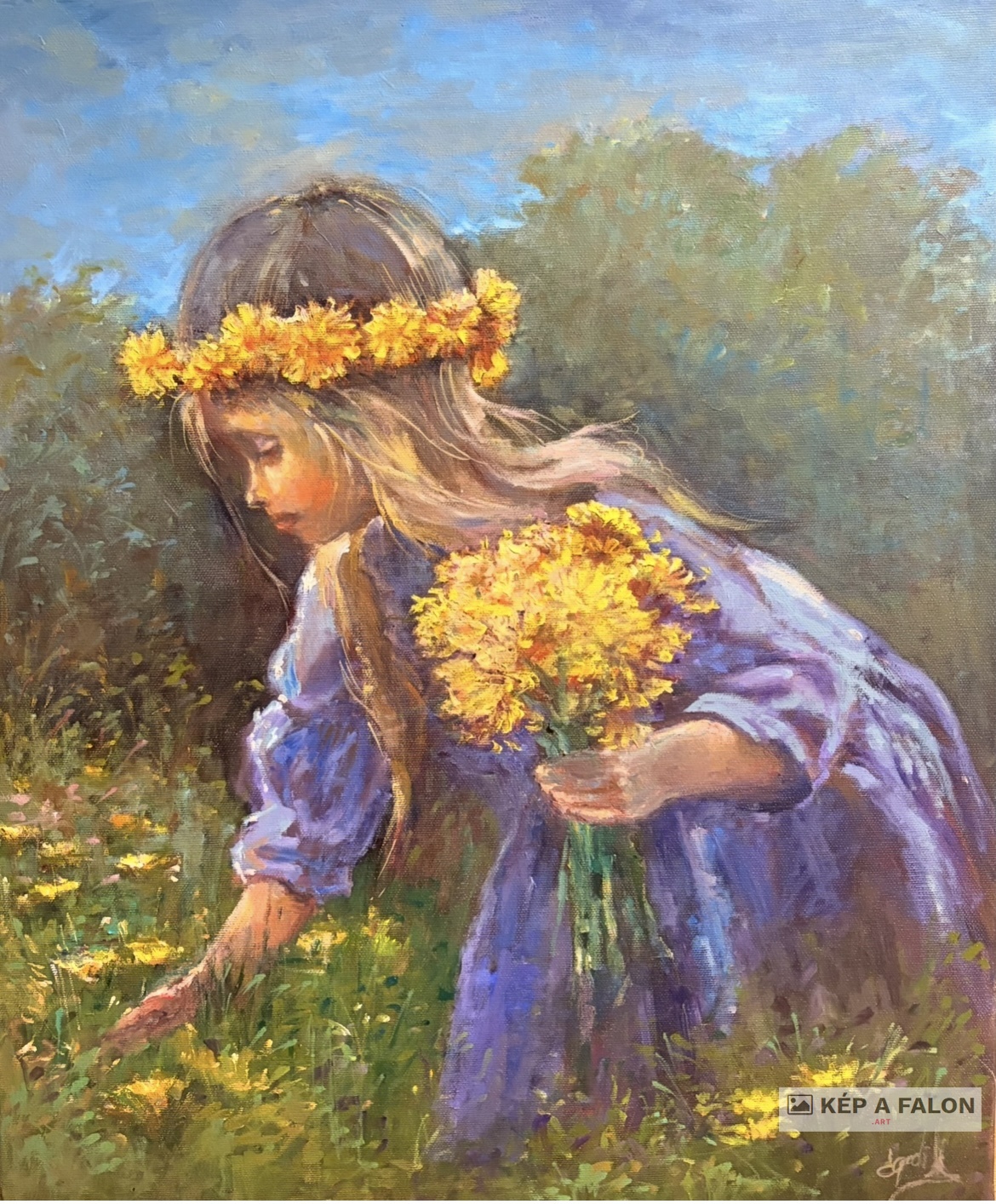 Aranyló délután by: Békési-Egedi Mária | 2025, olaj festmény