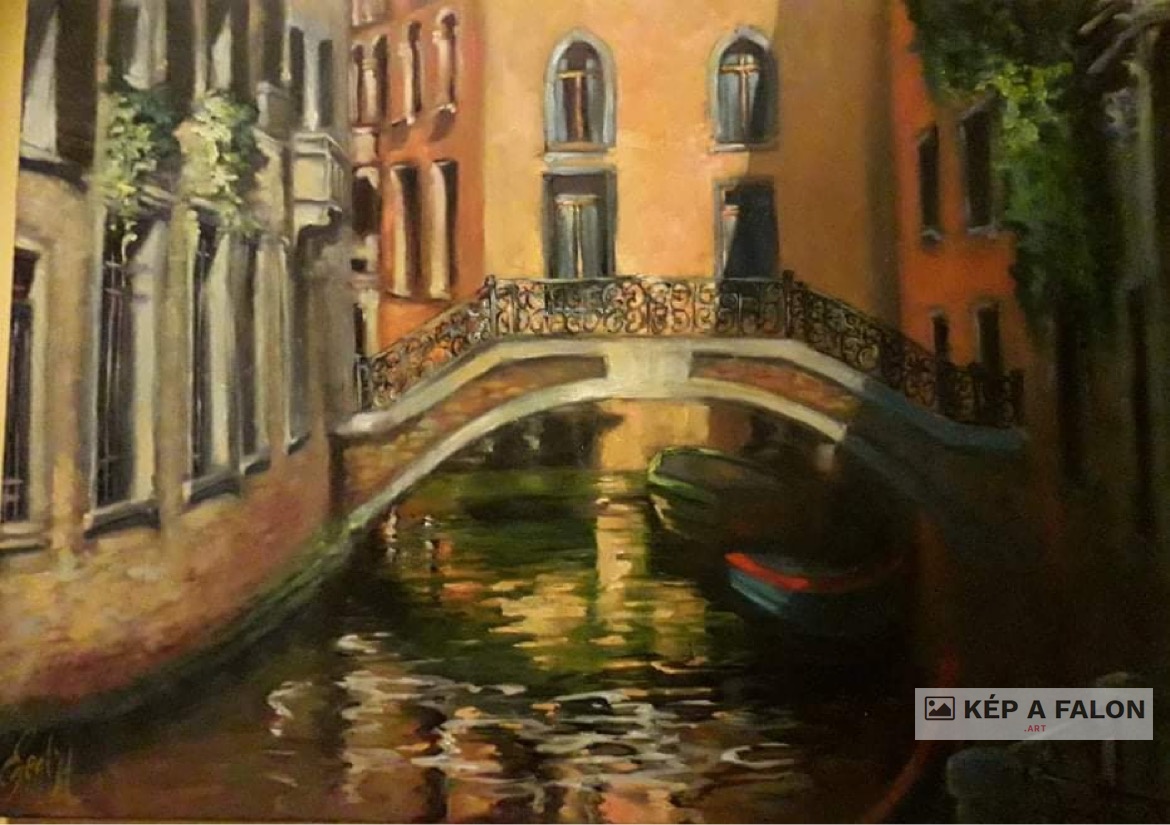 Délelőtt Velencében by: Békési-Egedi Mária | 2021, olaj festmény