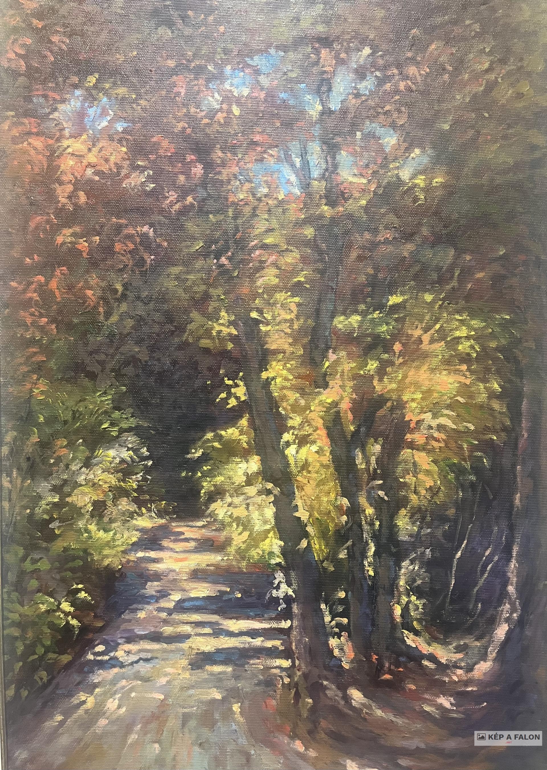 Erdei fények by: Békési-Egedi Mária | 2025, olaj festmény