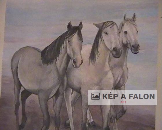 lovak by: rostas maria | 2004, tempera festmény