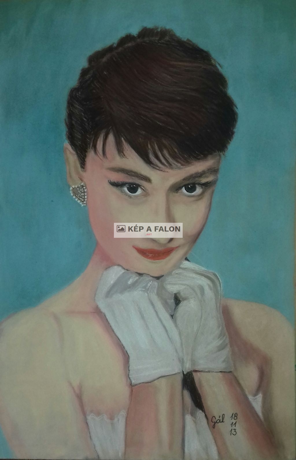 Audrey Hepburn by: Gál Mihály | 1918, egyéb festmény
