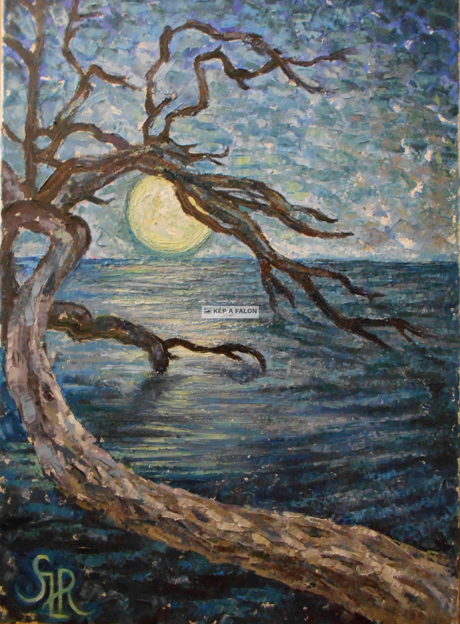 Tengerbe nyúló fa by: Szamosvári Roberta | 2020, olaj festmény