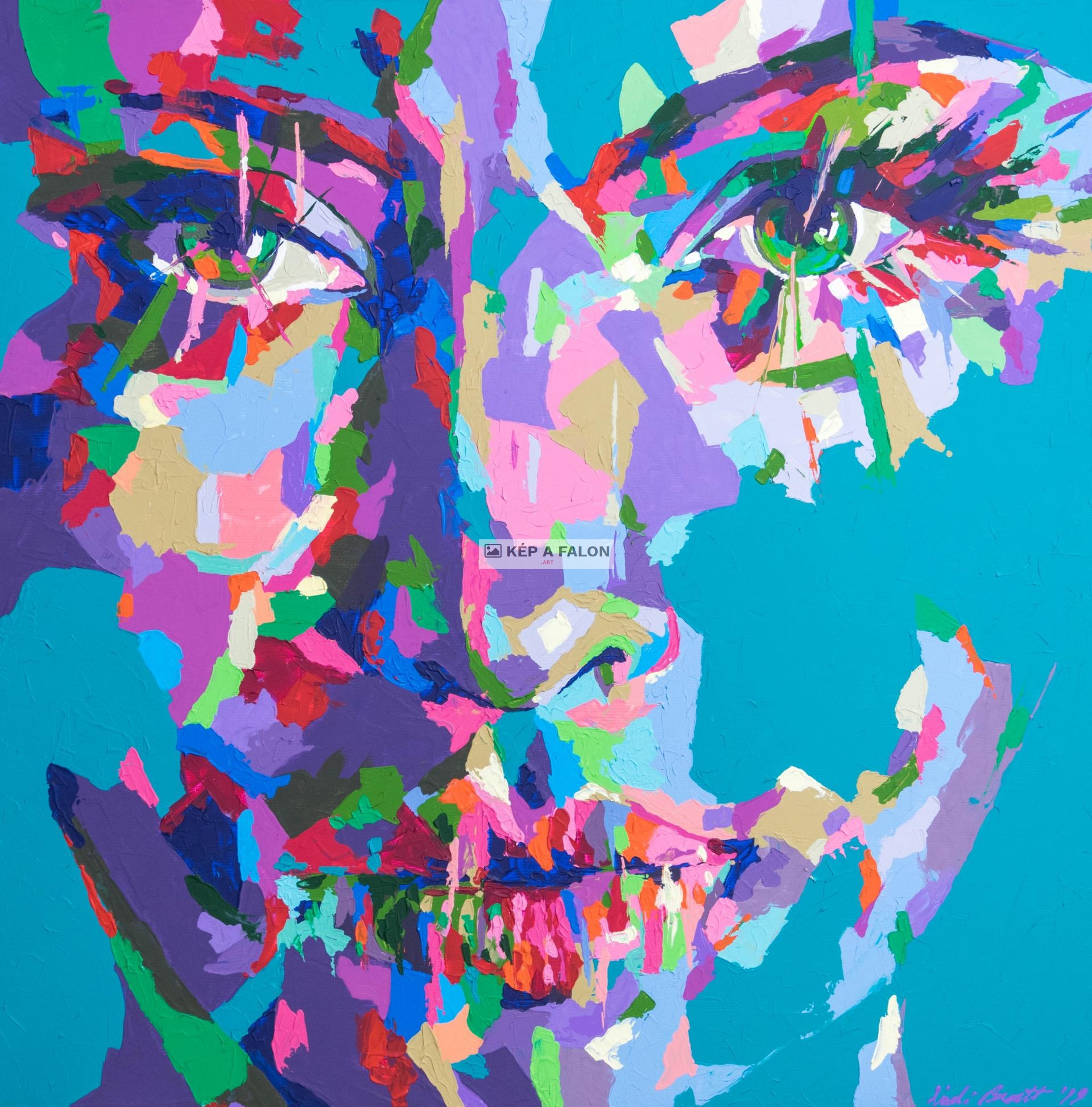 Face detail 1.4 by: NadiBerett | 2019.11.10., akril festmény