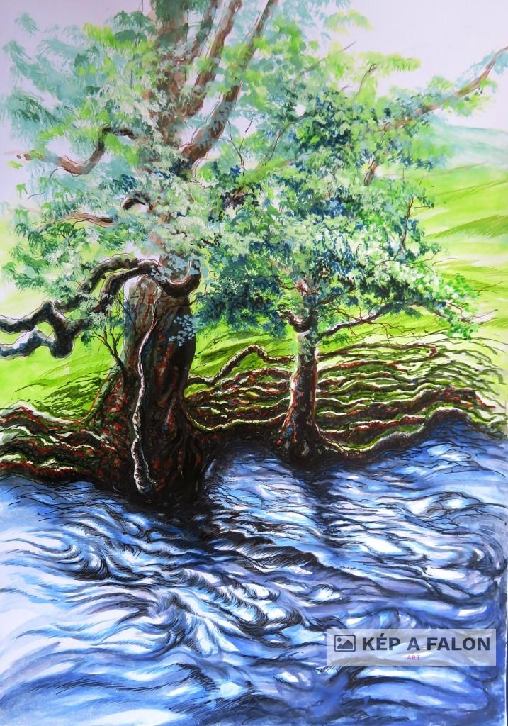 Lake discrict 1 by: Olexa József József | 2024, akvarell festmény