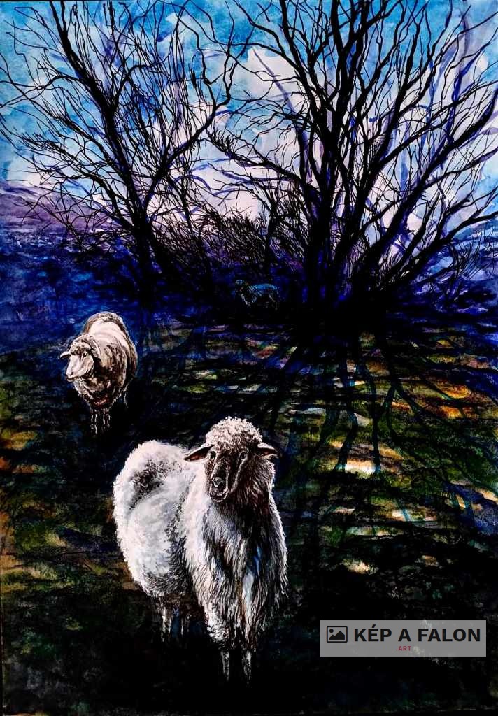 Dorseti kert by: Olexa József József | 2024, akvarell festmény