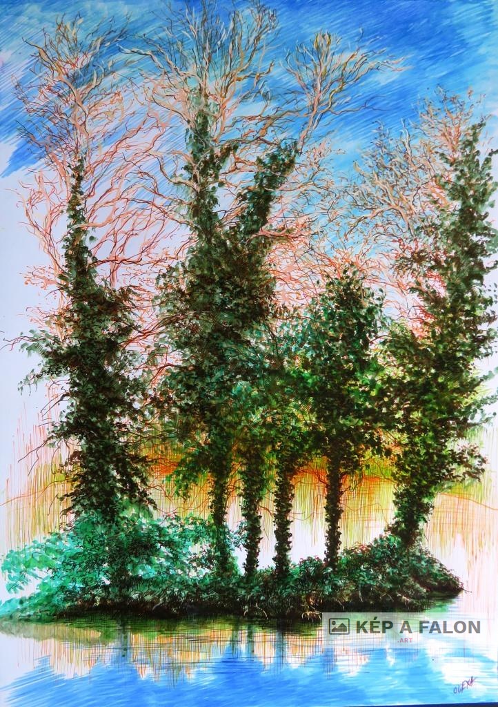 Hampshire 1 by: Olexa József József | 2024, akvarell festmény