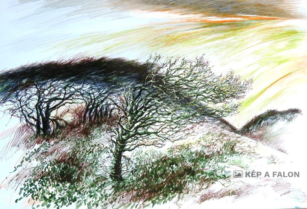 Seven sisters by: Olexa József József | 2024, akvarell festmény