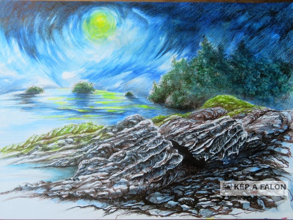 Lake discrict 13 by: Olexa József József | 2024, akvarell festmény