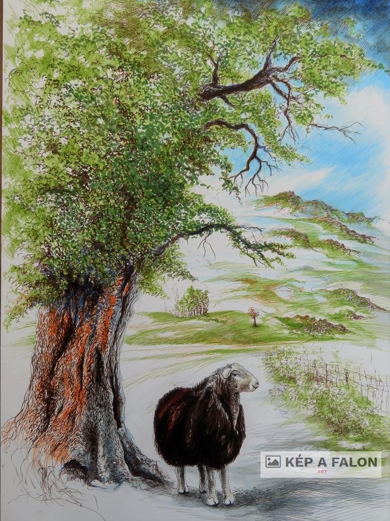 Lake discrict 6 by: Olexa József József | 2024, akvarell festmény