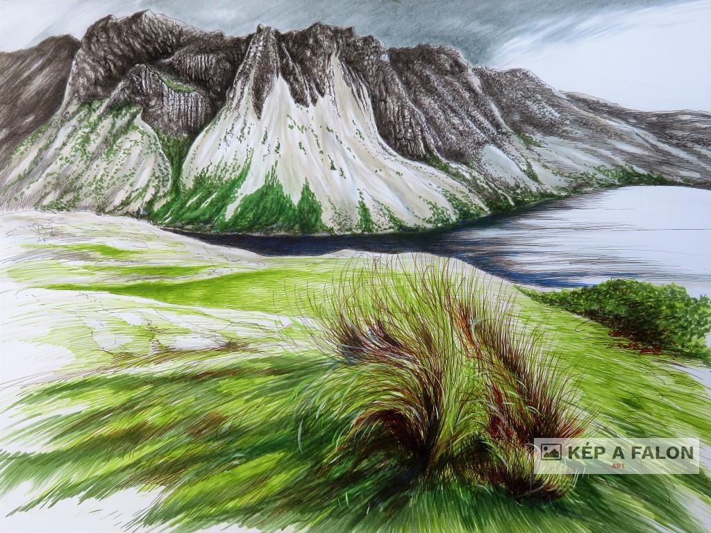 Lake discrict 4 by: Olexa József József | 2023, akvarell festmény