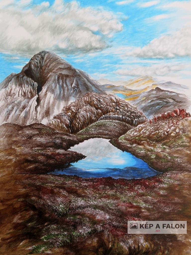 Scafell Pike 1 by: Olexa József József | 2024, akvarell festmény
