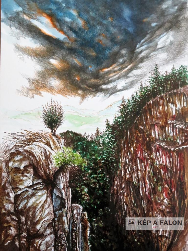 Lake discrict 7 by: Olexa József József | 2024, akvarell festmény