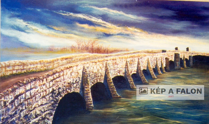 Öreg híd Angliában by: Olexa József József | 2017, olaj festmény