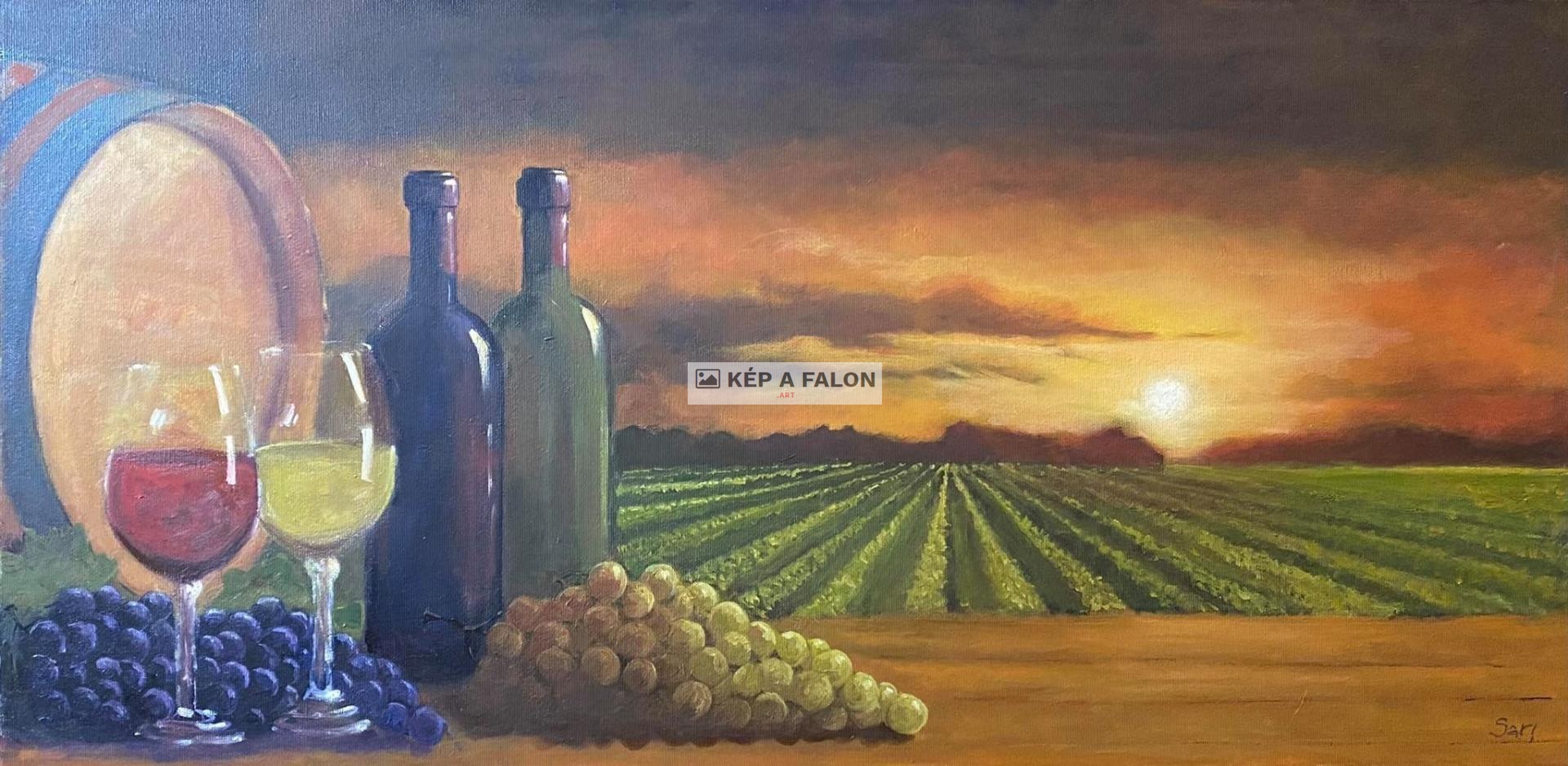 Wine region by: Sari Osman | 2020, olaj festmény