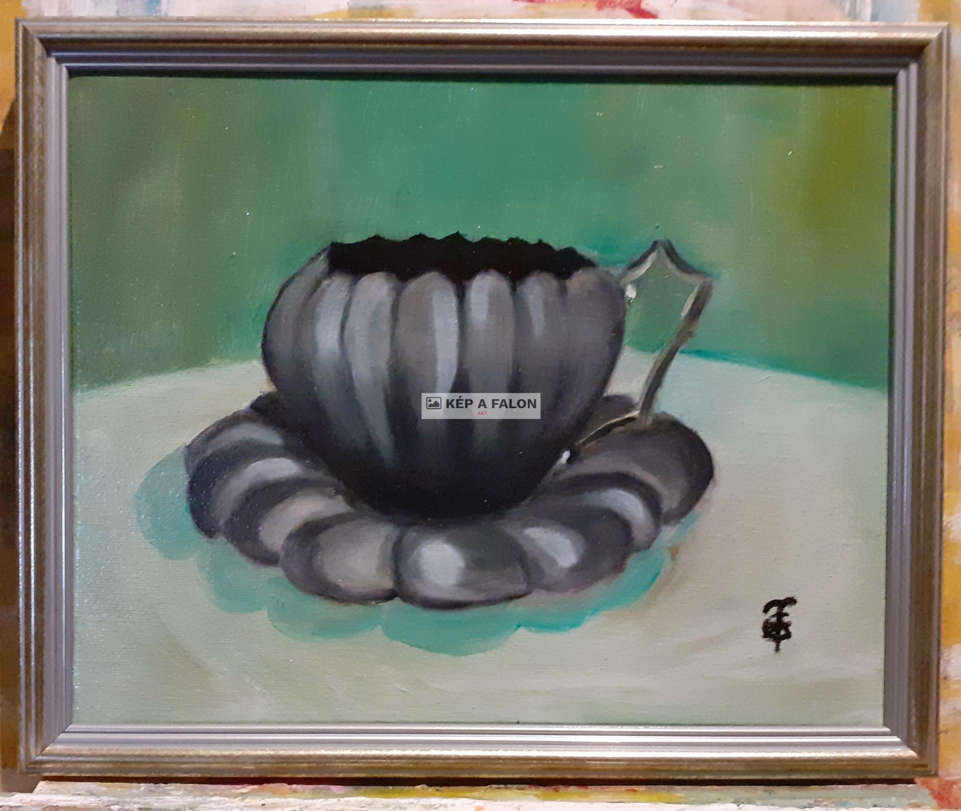 Teáscsésze by: Szász Terézia | 2021, olaj festmény