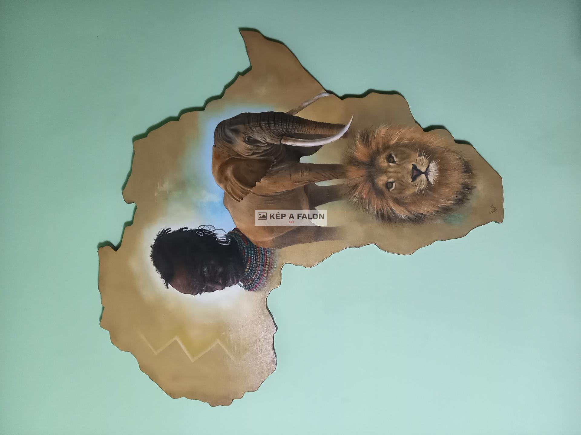 Valahol Afrikában by: Szabó Norbert | 2021. Március, olaj festmény