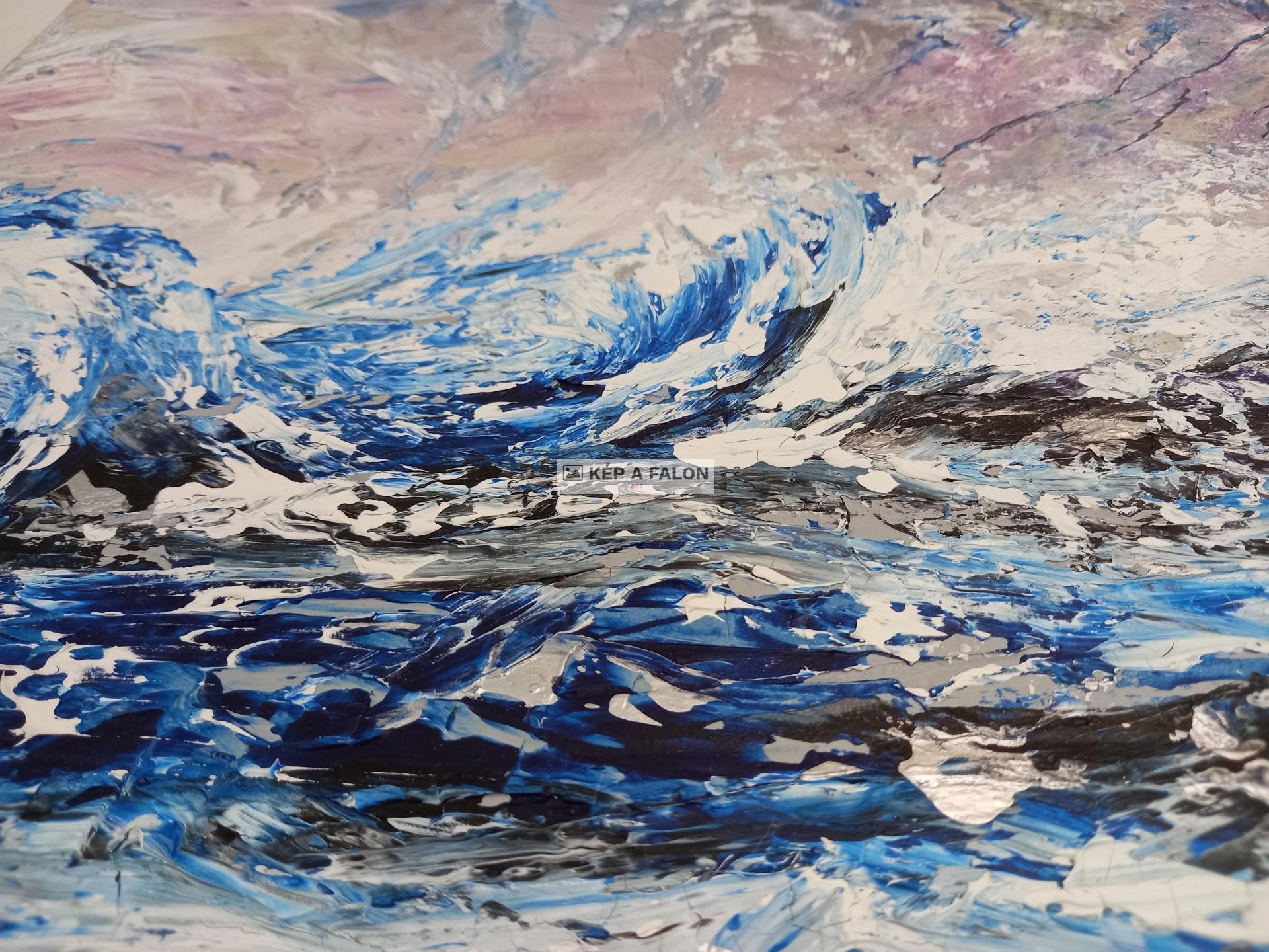 Habzó tenger by: Bozsóki Nándor | 2021, akril festmény